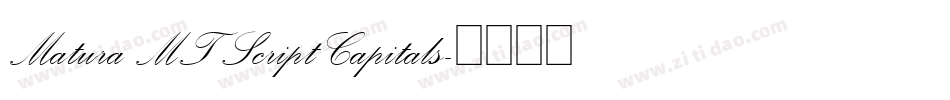 Matura MT Script Capitals字体转换